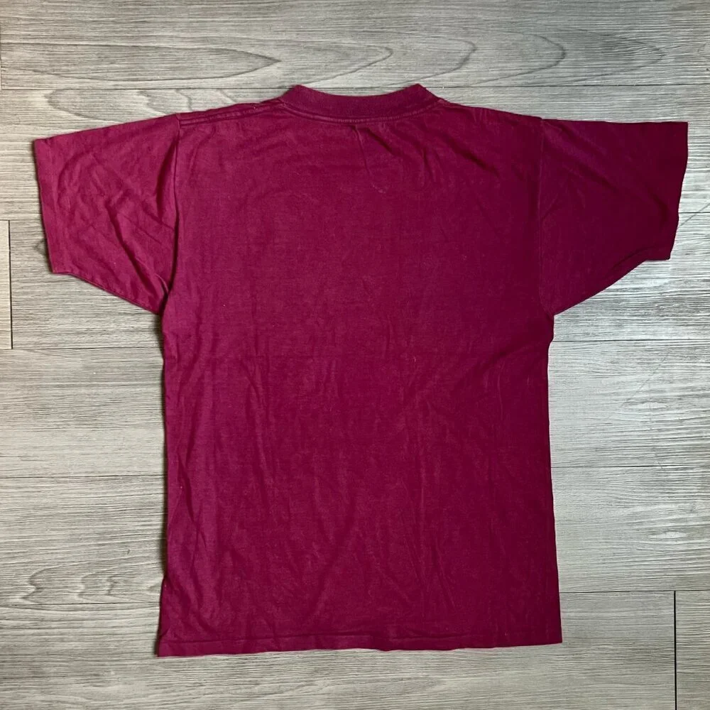 Vintage 80s Arizona State University Single Stitch T-Shirt Burgundy Size M